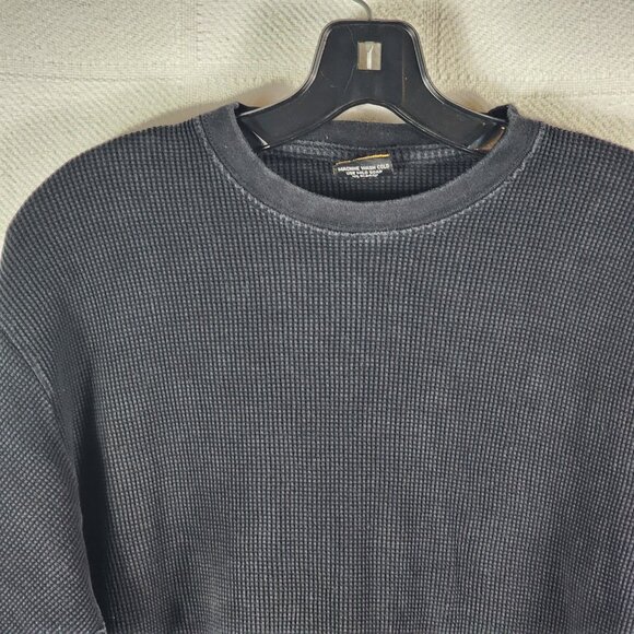 Gemrock Heavy Weight Black Cotton Waffle Knit LS Crew Neck Thermal Shirt Sz 2XL - Picture 5 of 16